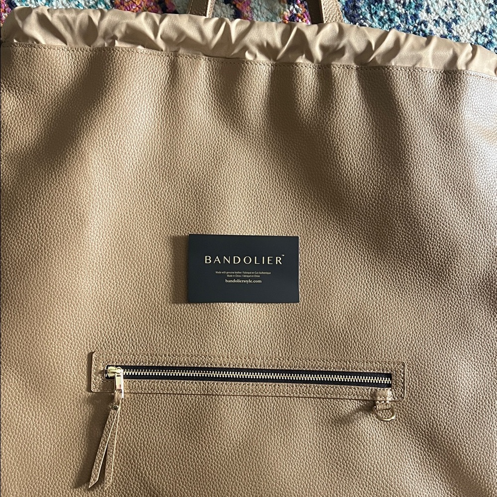Bandolier Leather Drawstring Backpack - Picture 6 of 11